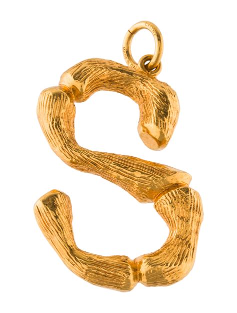 celine large gold letter necklace|celine alphabet pendant.